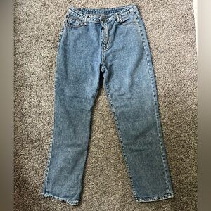 Mid Wash Denim Mom Jeans
